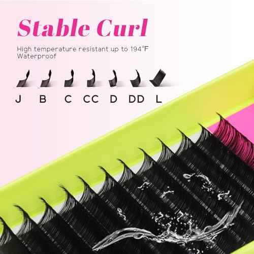 TDANCE Cashmere Lash Extensions Super Soft Classic Lash Extensions CC Curl 0.05mm Thickness 12mm Single Length Individual Eyelash Extensions for Professional Salon Use(0.05-CC,12mm)