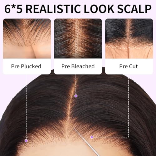 Tinashe Highlight Bob Wig Human Hair Wear and Go Glueless Wigs Human Hair Pre Plucked Pre Cut 180% Body Wave 5x6 Lace Front Short Bob Wigs Human Hair for Black Women-Highlight 1B/2/30,12inch