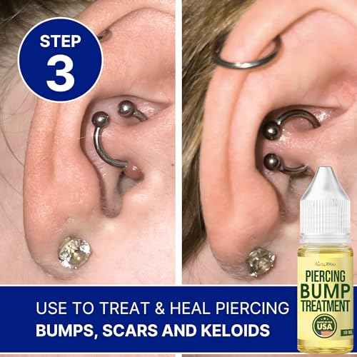 BodyJ4You Piercing Aftercare Spray Keloid Bump Removal Piercing Hole Cleaner - Earring Hole Cleaner Piercing Floss Ear Hole Cleaner - Natural Saline Wound Wash - Pierced Ears Nose Cleaning Kit