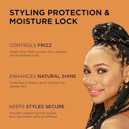 African Pride Black Castor Miracle Extra Hold Braid, Loc, Twist Gel - Extreme Hold Braiding Hair Gel, Edge Control & Tames Frizz, No Flake | Natural Ingredients, Coconut Oil | 8oz