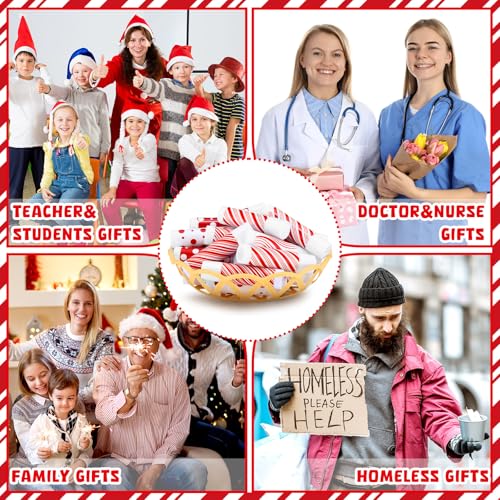 150 Pcs Christmas Candy Flavor Lip Balms Bulk Holiday Peppermint Candy Flavor Lip Balms Christmas Party Gifts Stocking Stuffers Bulk Thank You Gifts for Employee Staff Coworkers Teacher