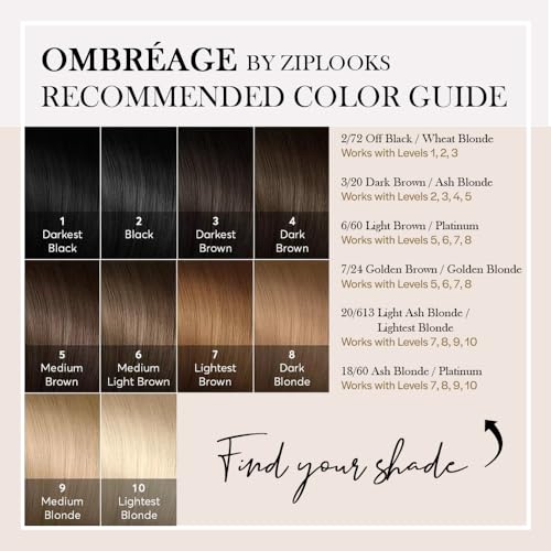 ZIPLOOKS | Ombr?age Hair Extensions | Human Hair Extensions | Ombre Light Ash Blonde to Lightest Blonde Balayage Highlights with ZTool Application, Damage-Free Hair & Scalp, 20 Inch, #20/613 4 Pcs 20g