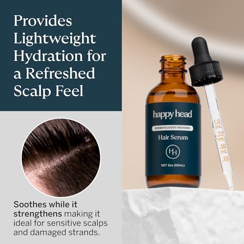 Happy Head Hair Regrowth Serum ? Leave-In Scalp & Hair Treatment with Procapil¢ç, Biotin & Rosemary ? Lightweight Formula ? 2oz