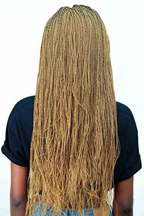 Wow Braids 36" Full 360 HD Transparent Lace Front Jumbo Passion Twist Braided Wig with Baby Hair - Synthetic hand-made box braids wig for black women.