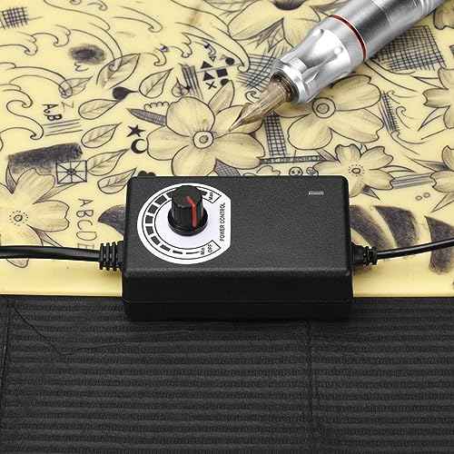 ATOMUS Tattoo Voltage Regulator DC Interface Tattoo Power Supply 3-12V Adjustable Tattoo Machine Power Supply with Knob