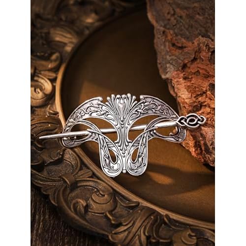 HAQUIL Vintage Celtic Knot Gothic Hair Accessories 1 Count Silver Hair Sticks Hair Ornaments