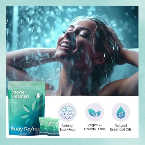 Shower Steamers Aromatherapy -18 Packs Eucalyptus Mint Shower Bombs, Birthday Gifts for Women Men, Stress Relief Self Care Eucalyptus for Shower, Thanksgiving, Halloween, Christmas Stocking Stuffers
