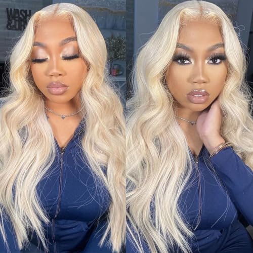 26 Inch Blonde Clip in Extensions 8Pcs 110g Clip in Hair Extensions Real Human Hair Body Wave 613 Blonde Clip ins Brazilian Remy Human Hair Extensions for Women Double Weft