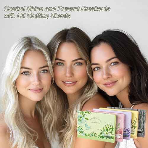 5 Packs Oil Blotting Sheets for Face - MAQIHAN 5 Scents,750 Counts Oil Absorbing Sheets Blotting Paper for Oily Control Skin Paper Face Oil Sheets Premium Bamboo Charcoal Blotter Paper for Women