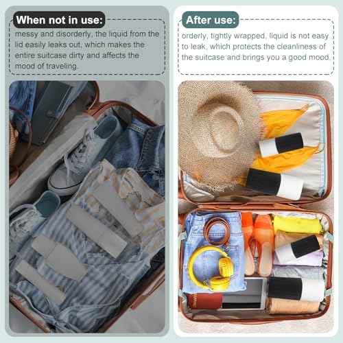 NACHLYNN 10 Pack Silicone Bottle Covers Black Silicone Travel Size Container Sleeves Travel Bottle Covers Reusable Travel Sleeves for Toiletries for Men Women Travel Toiletry Bag Accessories