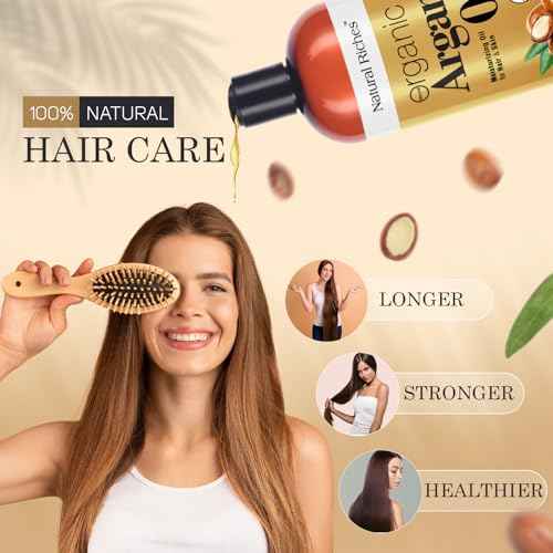 Natural Riches Organic Argan Oil of Morocco 16oz Penetrating Hair oil Deep Moisturizing Serum for Dry, Damaged & Coarse Hair pure Moroccanoil Cold Pressed for Hair, Face and Body