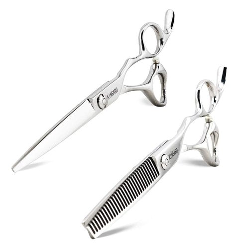 6 INCH hair cutting scissors and hair thinning scissors set professional hair scissors 440C Kinsaro