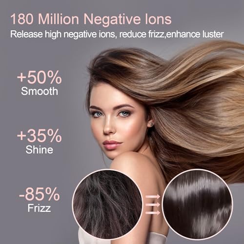 Hair Dryer Brush 5 in 1, JAOSOP Hair Styler, 110,000 RPM High-Speed Negative Ionic Hair Dryer Fast Drying, Professional Multi Blow Dryer Brush for Curling Volumizing Straightening Styling