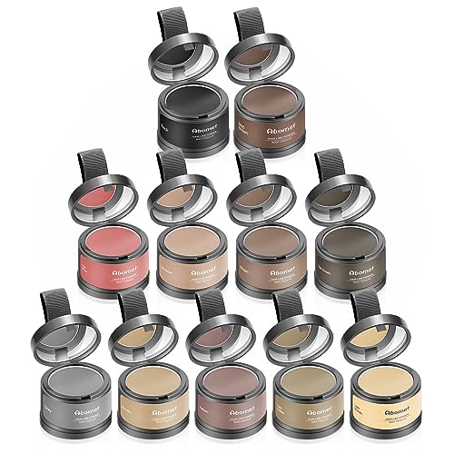 Root Touch Up Instantly Gray Hair Coverage Hairline Powder for Women & Men, Medium Brown for Concealing Hair Loss & Thinning Hair