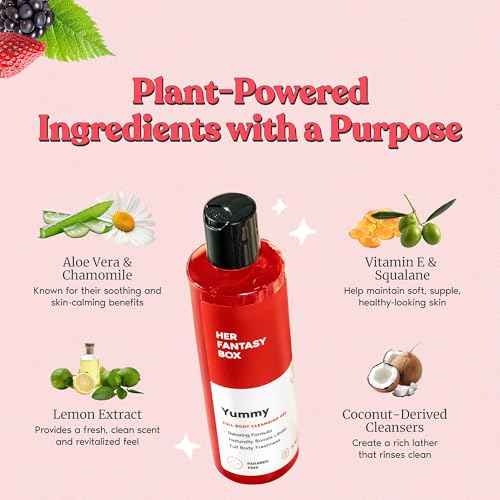 Her Fantasy Box Yummy | Body Wash - Indulgent, Luxurious Body Wash for Deep Cleansing, Moisturizing, and Nourishing Skin - Refreshing Scent for All Skin Types