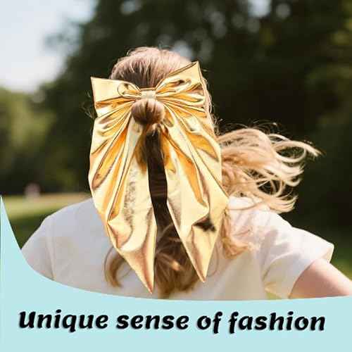 Large Hair Bow Clips for Women Bow Barrettes Women Thin Thick Hair Accessories Bowknot Hair Clip Long Ribbon Bows Clips Spring Clip Barrette Bows Accessories for Girls Birthday Gifts 2pcs