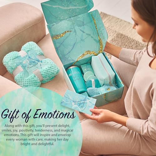 11 Pcs Spa Gift Basket for Women ? Luxury Bath Set with Shower Steamers, Water Tumbler, Fuzzy Socks & More ? Relaxing Pamper Kit for Birthday, Mother¡¯s Day & Self Care Gifts