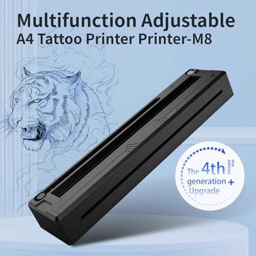 2025 New Tattoo Stencil Printer - Wireless Bluetooth Thermal Tattoo Transfer Machine, Includes 10pcs Transfer Paper, Portable Tattoo Printer for Beginners & Pros, Works with iPhone/Android/iPad
