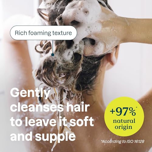 ATTITUDE Hair Shampoo for Sensitive Dry Scalp, EWG Verified, Soothing Oat, For Thin Hair, Naturally Derived Ingredients, Vegan and Plant-Based, Volume and Shine, Chamomile, 16 Fl Oz (Pack of 6)