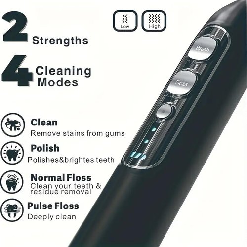 Carepik Electric Toothbrush with Water Flosser, Professional 2 in 1 Cordless Advanced Water Dental Flosser Toothbrush Combo, Portable for Travel and Home