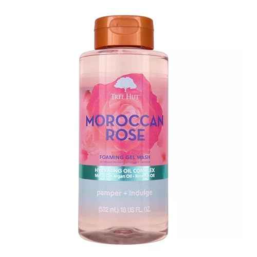 Tree Hut Moroccan Rose Shea Sugar Scrub, Exfoliating & Hydrating Body Scrub with Shea Butter & Essential Oils, Smooth & Soften Skin, Holiday Gift & Stocking Stuffer, 18 oz