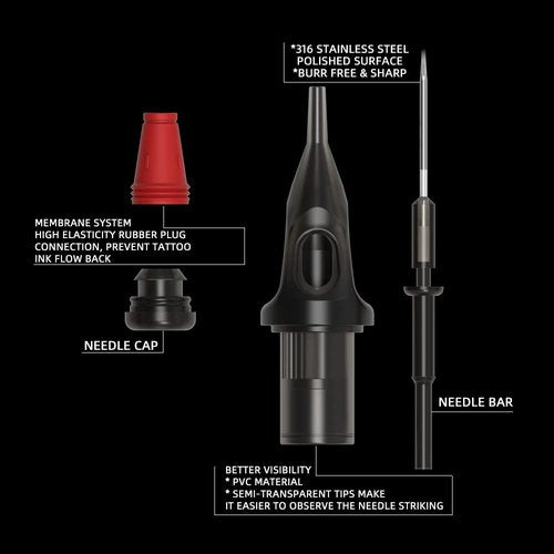 Tattoo Gun Kit - Kiss of Dragon Tattoo Kit Complete Wireless Tattoo Machine 2400mAh Power Supply 20pcs Cartridge Needles Tattoo Ink Practice Skin Bandage for Beginners