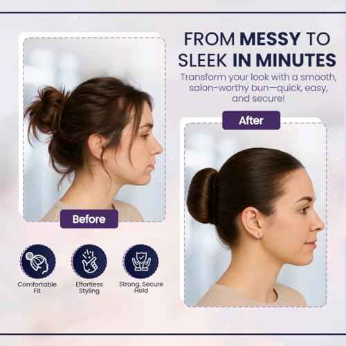 Andlane French Hair Bun Maker - Easy Donut and Bun makers for Women's hair Quick Updos - Snap-and-Roll Perfect Tool for Kids and Twist Tool Clip (Brown - Pack of 2)