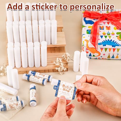 210 Pack Lip Balm Unlabeled, Natural Lip Balm Bulk Blank Tube, Personalized Lip Balms for Party Favors Adults and Bridal Shower Favors or Baby Shower Gifts-7 Flavors