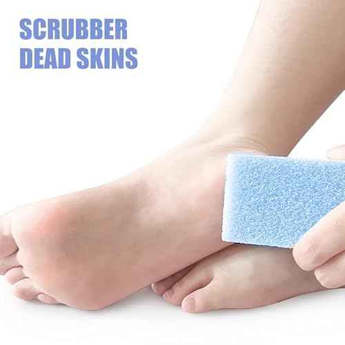 4 Pack Foot Pumice for Feet Pedicure Plastic Foot Scrubber Exfoliator for Dead Skin Cracked Heel Repair Callus Remover