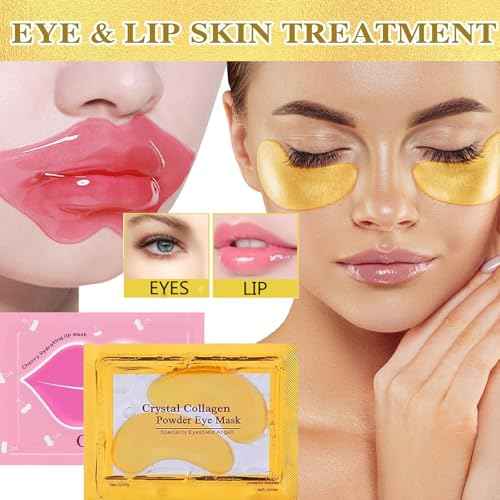 30 Pairs Lip Mask & Eye Mask,Under Eye Patches for Puffiness and Dark Circles, Effectively Nourishes the Lip & Eye Skin, Cheer Gifts, Adult Party Favors, Stocking Stuffers, Bulk Gifts, Christmas Gifts