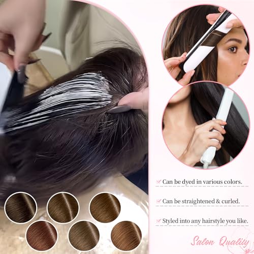 Fine Plus 12Inch Hair Toppers for Women Real Human Hair ? Mono Base 3"x5", Natural Black Virgin Quality, for Thinning Crown & Wide Parting, Lightweight & Breathable, Add Volume Can Be Curled