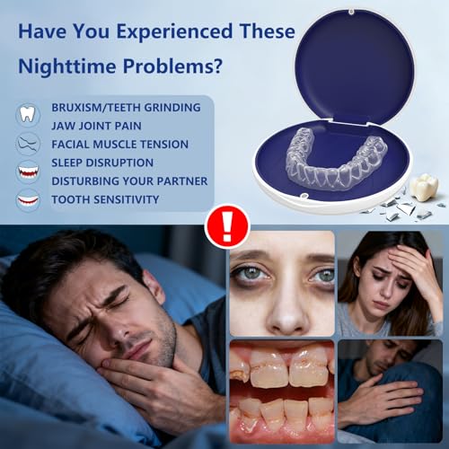 Custom Night Guard for Bruxism & Grinding, Teeth Clenching Mouthguard, Comfortable & BPA-Free - Protects Teeth & Reduces Jaw Tension - Includes Case & Easy-to-Use Mold Kit