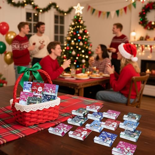 24 Pcs Christmas Lip Balm Gifts Bulk Cute Stocking Goodie Bags Stuffers 6 Flavors Holiday Small Gifts Xmas Party Supplies Moisturizer Butter Care