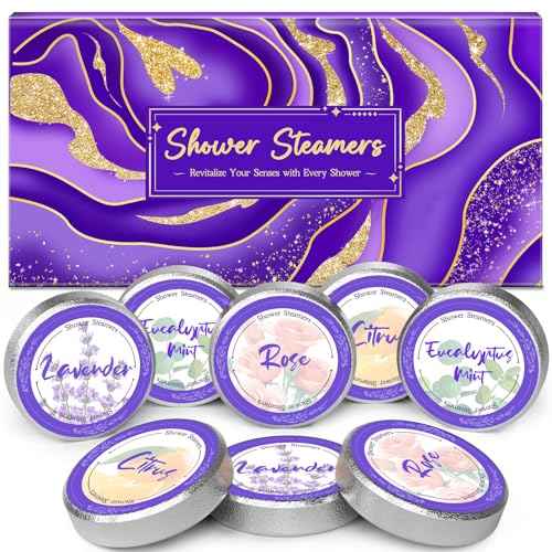 Christmas Stocking Stuffers White Elephant Gifts for Adults Women: Futricy 8 Pcs Shower Steamers Aromatherapy Birthday Gifts for Teen Girls Mom Wife, Bath Bombs Self Care Natural Essential Oils