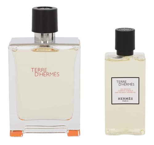 Hermes Terre D'hermes 2-Piece Gift Set for Men, (3.4 Oz Eau De Toilette Spray + 2.7 Oz Hair & Body Shower Gel)
