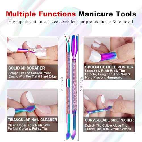 Gel Polish Remover, Gel Remover Kit Includes Cuticle Oil and Nail Polish Remover Tool No Soaking or Wrapping Removes Gel Polish in 2-5 Minutes