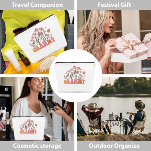 Grammy Gift Ideas Grandma Gifts Cosmetic Bag Gifts for Grandma Women Granny Gigi Makeup Bag Travel Organizer Grandmother Gifts Grammy Appreciation Gifts Mothers Day Retirement Grandma Birthday Gifts