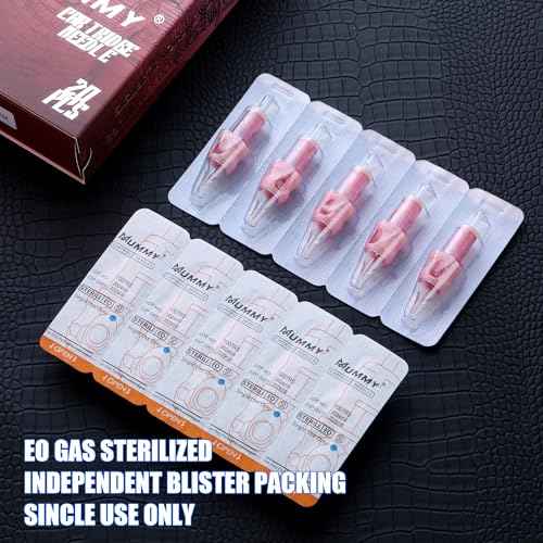 Mummy Tattoo Cartridges Needles Sorted Disposable Round Shader L-Taper #10 Bugpin 20pcs(PN-1014RS)