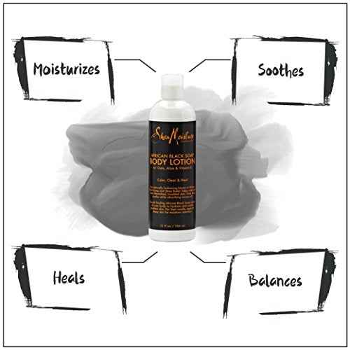 Sheamoisture Soothing Body Lotion for Troubled Skin African Black Soap Lotion with Shea Butter 13 oz