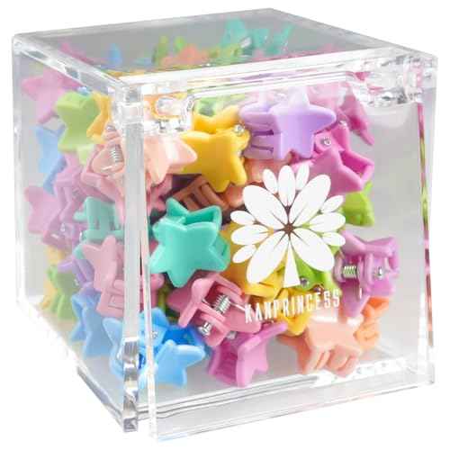 70PCS Mini Claw Clips Small Hair Clips With Fancy Box Star Hair Accessories for Women, Girls, Kids - Colorful Gift Set (Star-SET9)