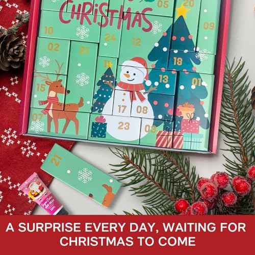 Advent Calendar for Teen Girls, 24pcs Bath and Body Christmas Gifts Sets for Women, Spa Gift Baskets for Women, Skincare Beauty Gifts Box Kit