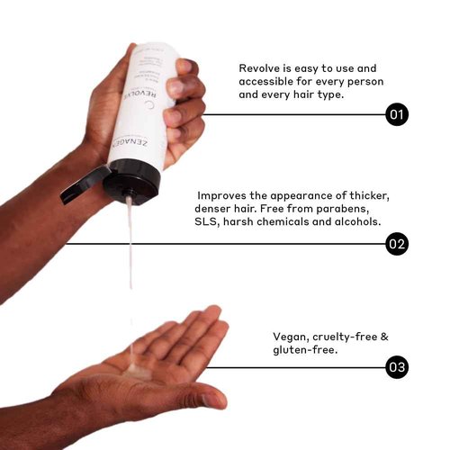 ZENAGEN Revolve Men's Thickening Shampoo | Supports Appearance of Fuller, Healthier-Looking Hair, Developed for Fine & Visibly Thinning Hair, Plant-Based, 5-Minute Treatment, 200 mL / 6.75 oz