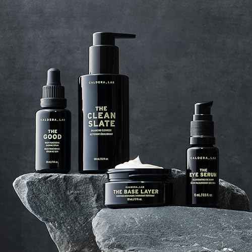 Caldera + Lab Men¡¯s Anti-Aging Skincare Kit ? The Regimen Rich + Eye Defense: Cleanser, Moisturizer, Night Serum & Eye Serum for Firmer, Smoother, Hydrated Skin | Clean Ingredients