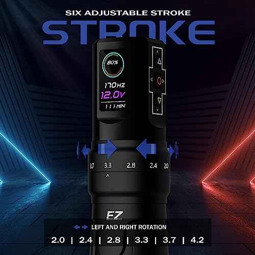 EZ P3 Pro Tattoo Machine - 6 Adjustable Strokes 2.0, 2.4, 2.8, 3.3, 3.7, 4.2mm Tattoo Machine Pen with OLED Display 1600mAh Power Tattoo Gun (Matte Gray£©