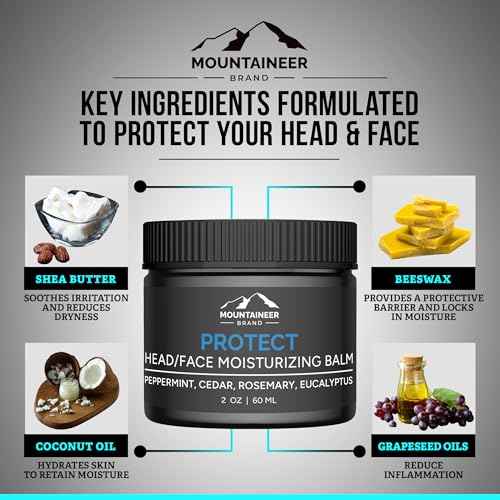 Mountaineer Brand All Natural Moisturizer and After Shave Balm for Men | Bald Head Care | Non-Greasy Scalp and Face Lotion | Refresing Natural Scent | Made in USA | 2oz