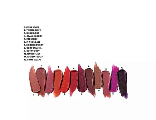 M.A.C Lips By Dozen Mini Podwer Kiss Lipstick x 12 - A Holiday Kit