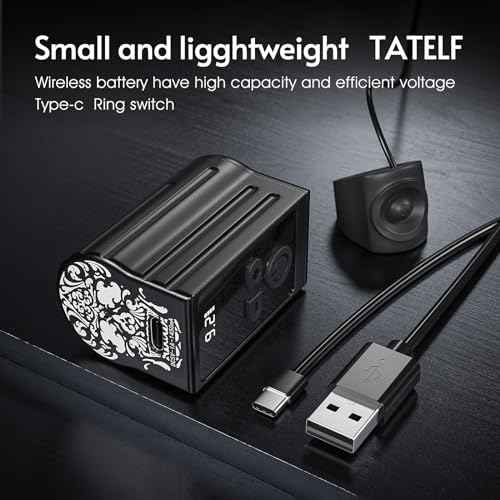 Tattoo Power Supply-TATELF Wireless Mini Tattoo Battery Pack with Line Control Switch RCA Connector LED Digital Display for Rotary Tattoo Gun Machine Supplies