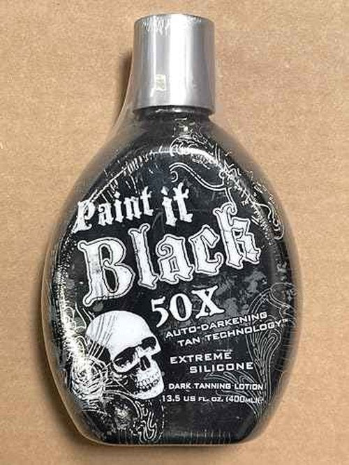 Millennium Tanning Paint It Black 50X - Extreme Dark Tanning Lotion Bronzer Accelerator for Indoor Tanning Beds & Outdoor Sun Tan, 13.5 Ounces (Pack of 2)
