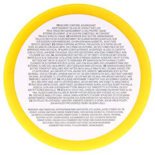I Love Exotic Fruit Scented Body Butter - Hydrating Body Butter for Dry Skin - Vitamin E and Aloe Vera - Shea Butter and Coconut Oil - 10.1 oz