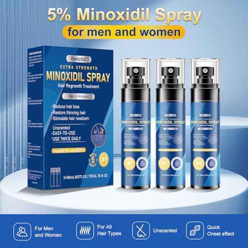 5% Minoxidil Spray for men-6 pack£¬ Infused with Biotin, Hair Growth Treatment, Supports Thicker and Fuller Hair & Beard (21oz, 10 Month Supply)